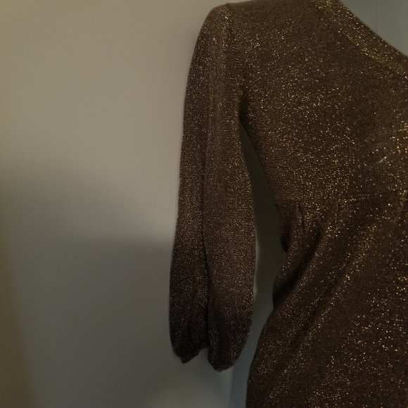 (NWOT) Bitten By Sarah Jessica Parker - Bronze Glitter Top - Picture 3 of 6